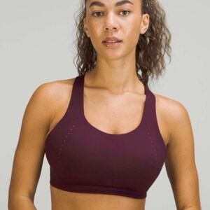 Lululemon AirSupport Bra High Support Size 34D Purple Ultralu Sports Bra Running